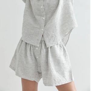 Deiji Studios The 03 Set Linen Pinstripe Short
